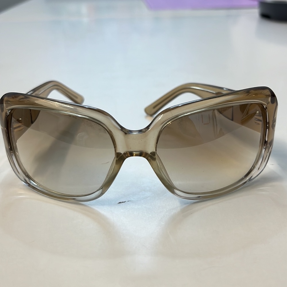 Jimmy choo sunglasses clear gold shimmer frame